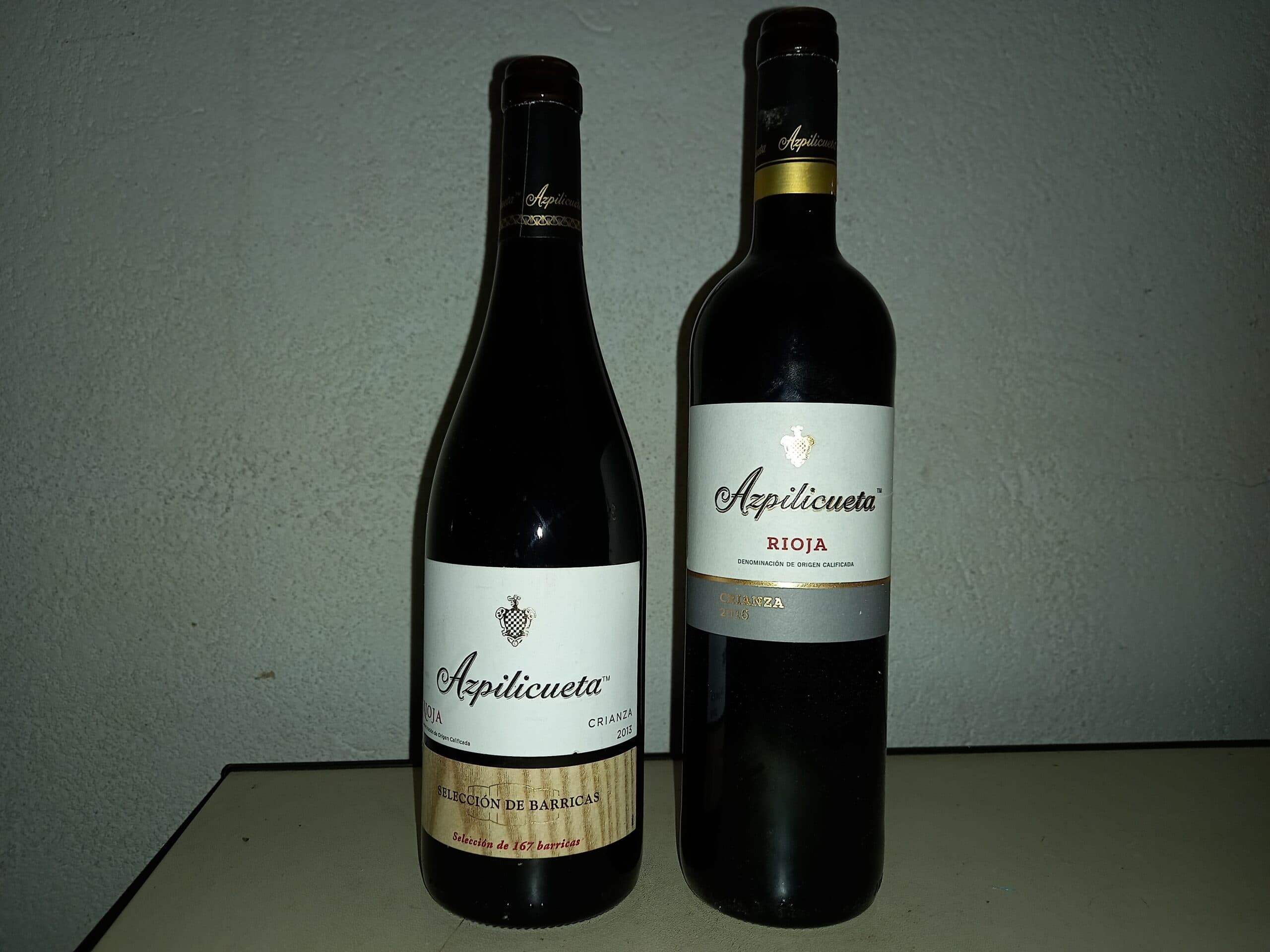 AZPILICUETA: Crianza Selección Barricas-2013  Vs  Crianza-2016