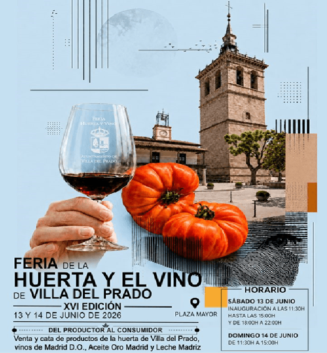 XVI Feria ‘Huerta y Vino’ (Villa del Prado, Madrid) (13 y 14Jun26)
